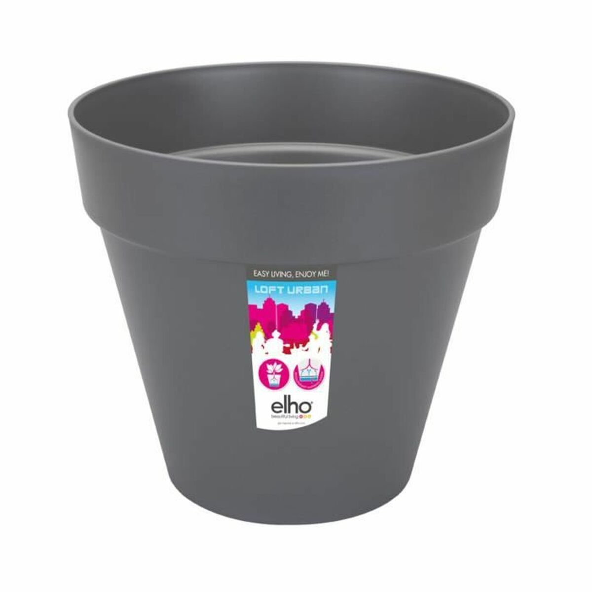 Plant pot Elho Loft Urban Circular Grey  40 cm