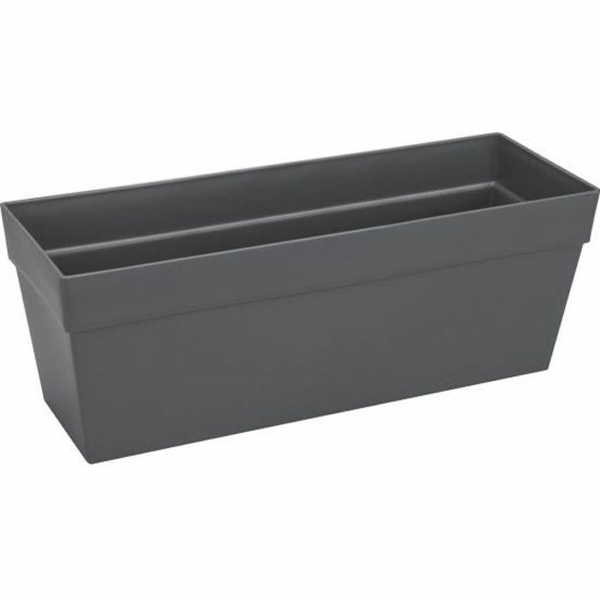 Plant pot Elho Anthracite Dark grey polypropylene Plastic Rectangular Modern 50 cm Plant pot Elho Anthracite Dark grey polypropylene Plastic Rectangular Modern 50 cm