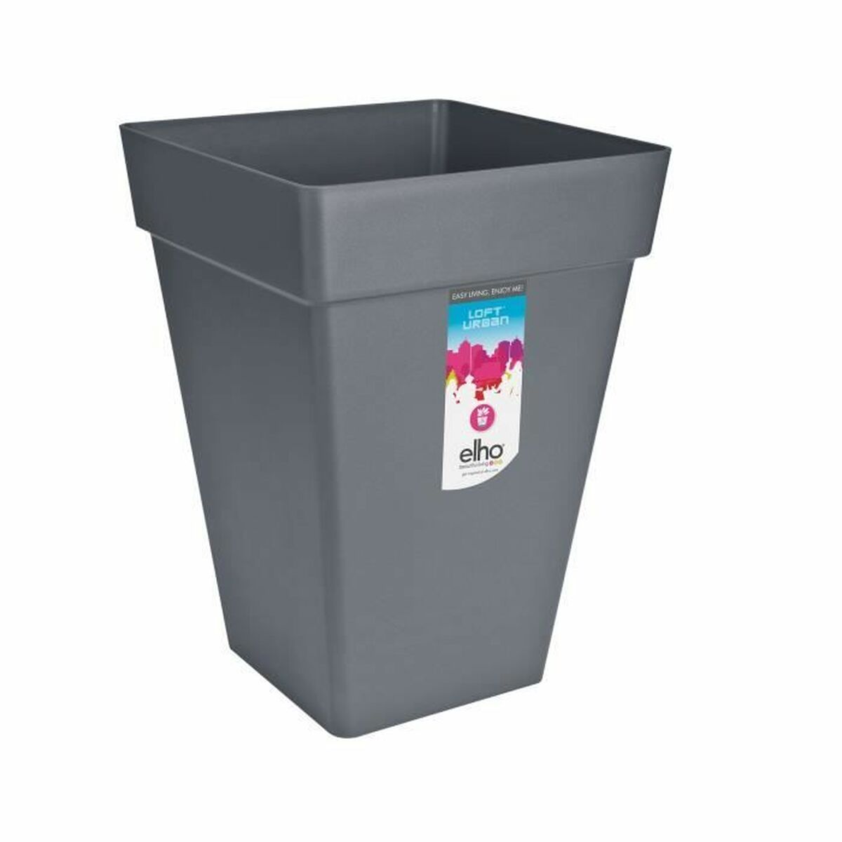 Plant pot Elho Ã 29,5 cm Anthracite polypropylene Plastic Squared