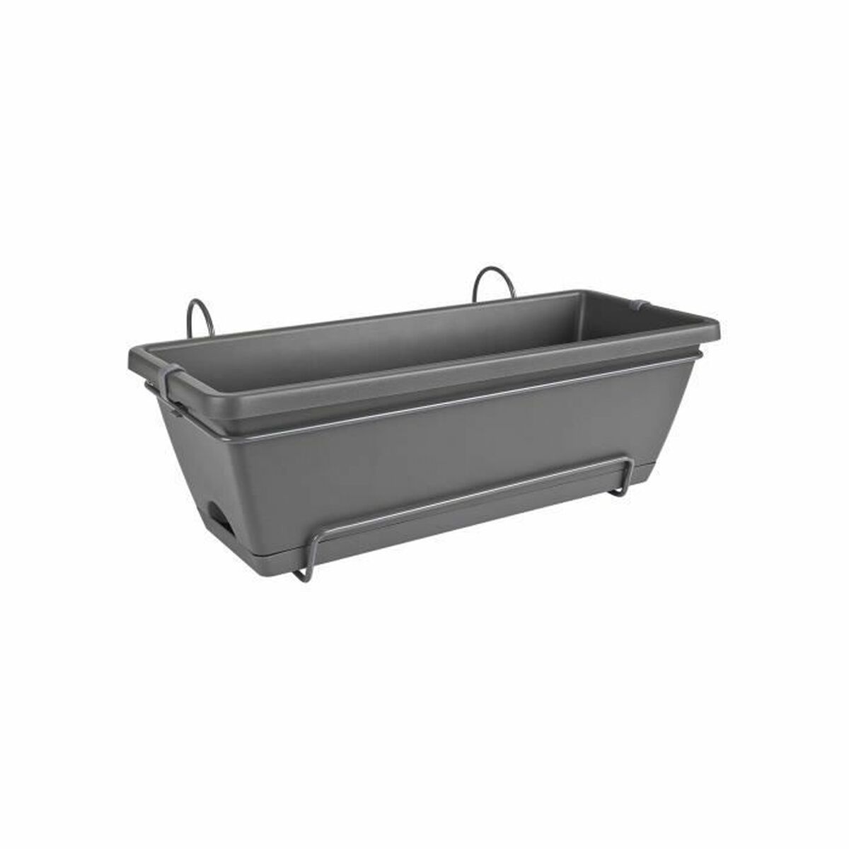 Plant pot Elho 50 cm Anthracite polypropylene Plastic Rectangular Plant pot Elho 50 cm Anthracite polypropylene Plastic Rectangular