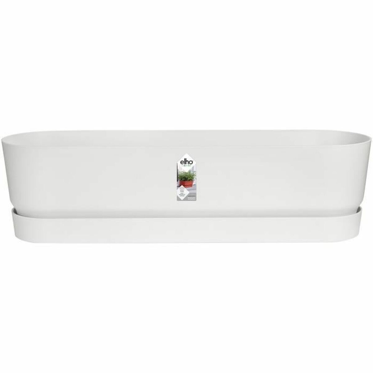 Planter Elho White 70 cm Plastic