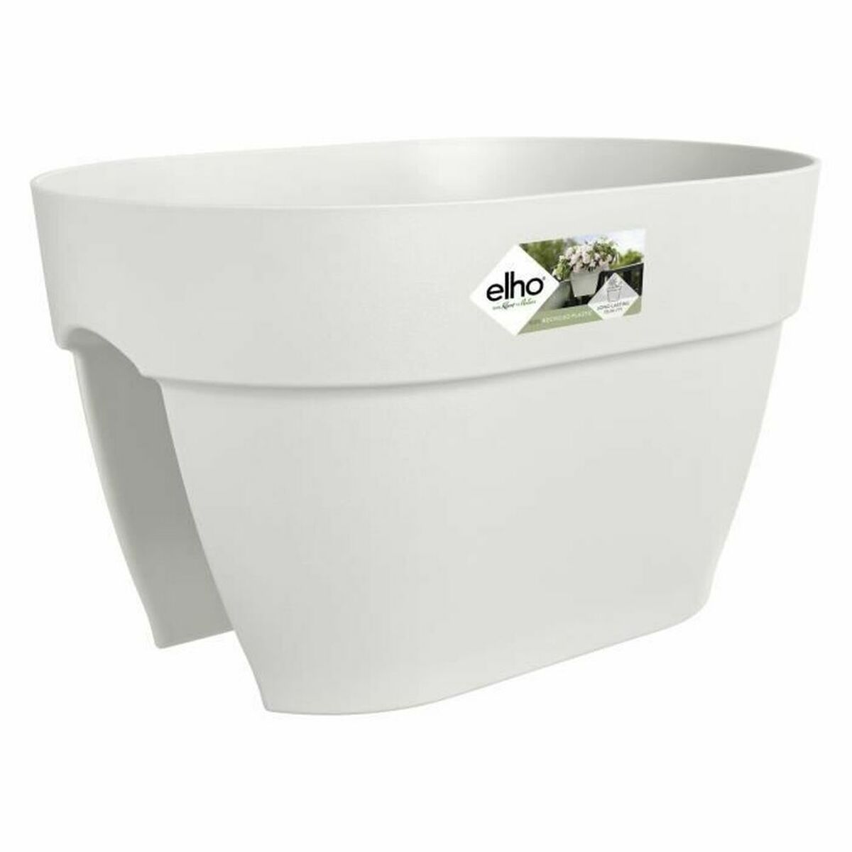 Plant pot Elho Vibia Campana 26 x 39 x 22 cm White Rectangular Modern Plant pot Elho Vibia Campana 26 x 39 x 22 cm White Rectangular Modern