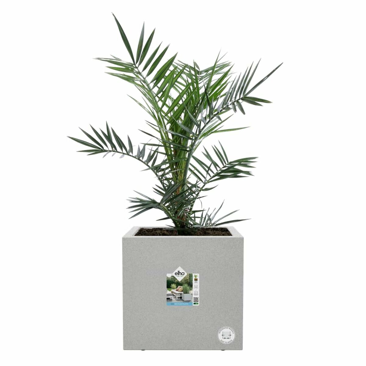 Plant pot Elho White  29,5 cm Plastic Squared Modern