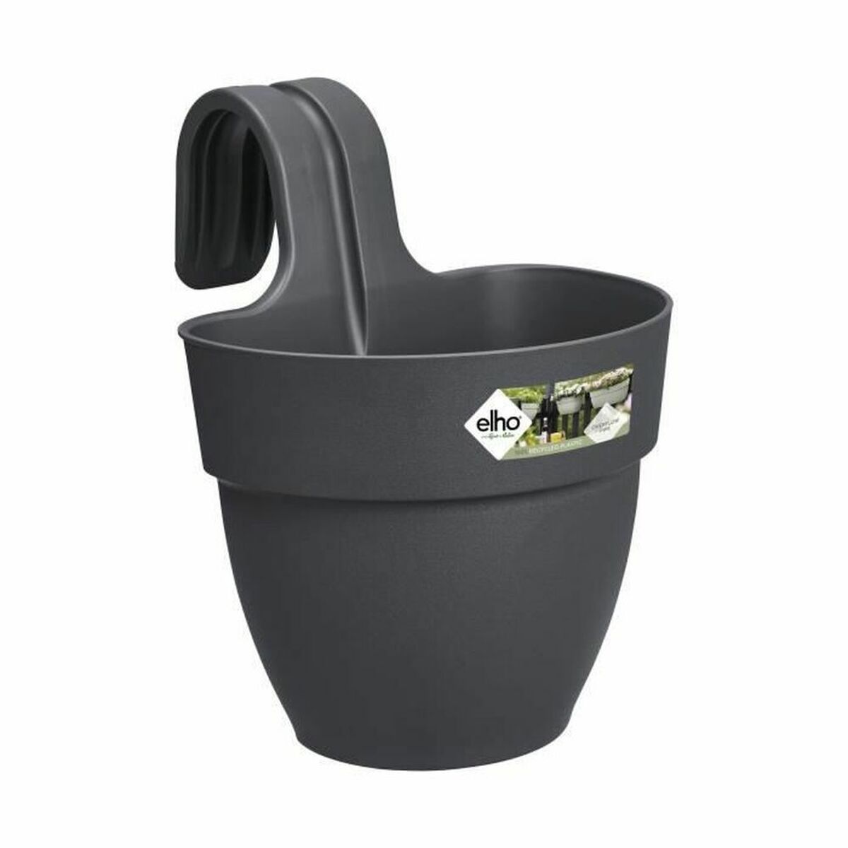 Plant pot Elho Vibia 24,1 x 20,5 x 26,5 cm Anthracite Plastic Circular Modern 24 x 20,5 x 26,5 cm Plant pot Elho Vibia 24,1 x 20,5 x 26,5 cm Anthracite Plastic Circular Modern 24 x 20,5 x 26,5 cm