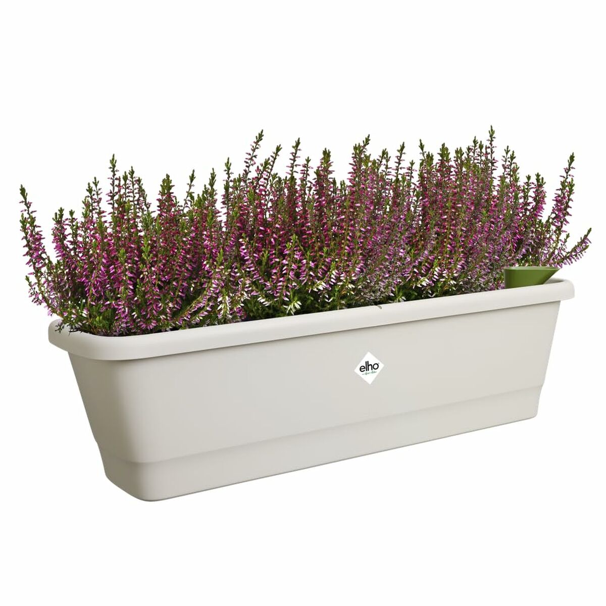 Plant pot Elho White 20 x 65 x 17 cm Grey Plastic Squared Plant pot Elho White 20 x 65 x 17 cm Grey Plastic Squared