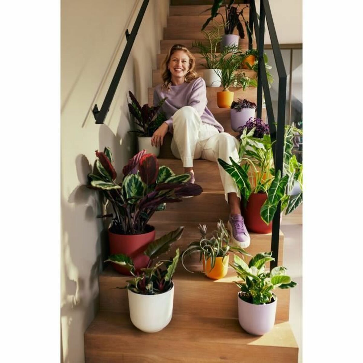 Plant pot Elho White Plastic Circular