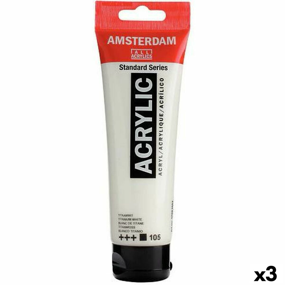 Acrylic paint Talens Amsterdam White 120 ml (3 Units)