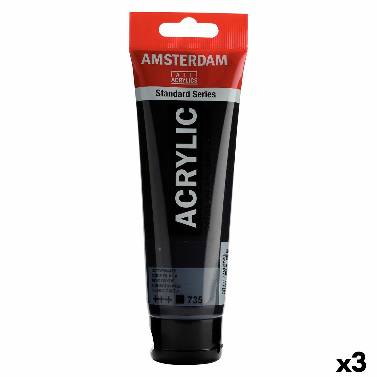 Acrylic paint Talens Amsterdam Black 120 ml (3 Units) Acrylic paint Talens Amsterdam Black 120 ml (3 Units)