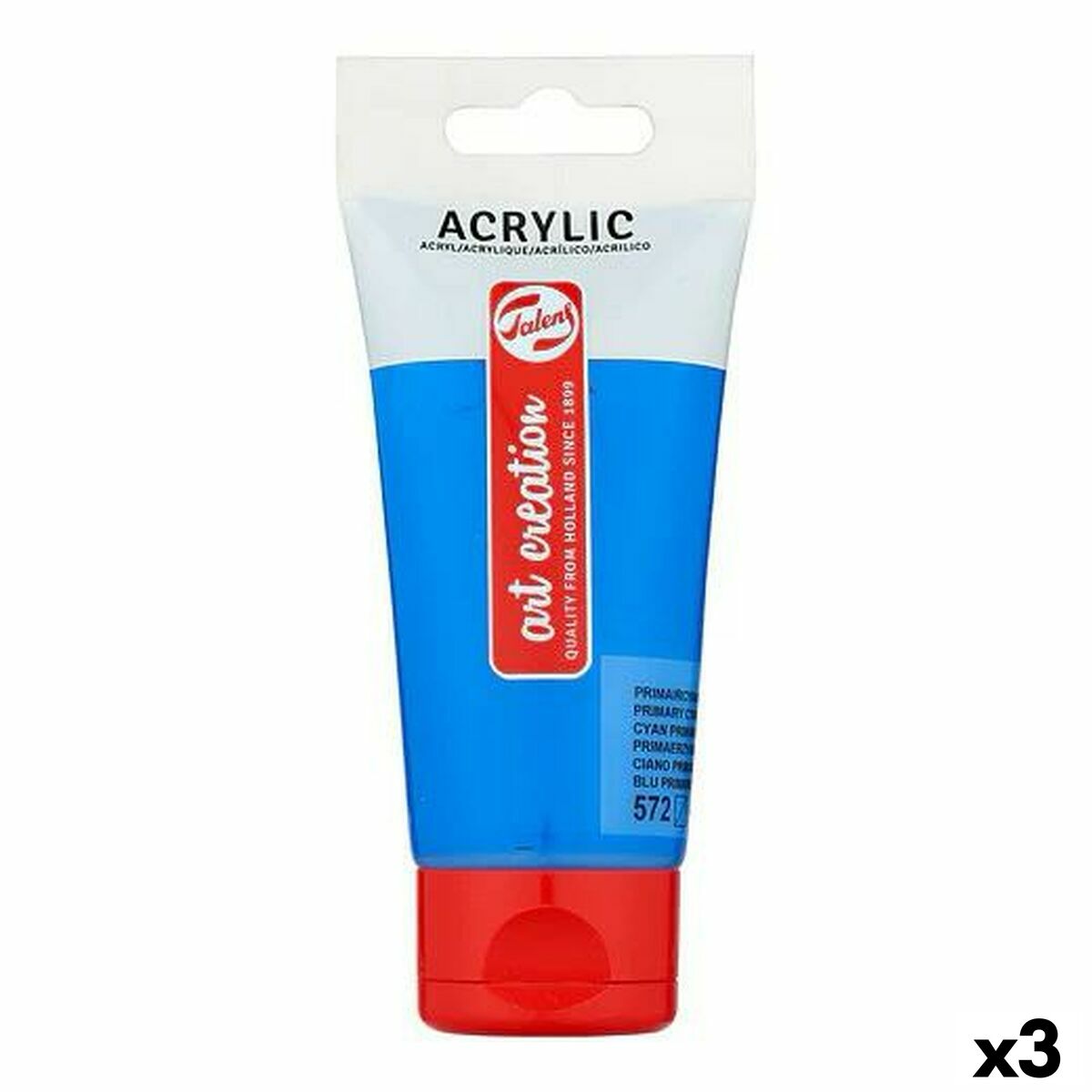 Acrylic paint Talens Art Creation Cyan 75 ml (3 Units) Acrylic paint Talens Art Creation Cyan 75 ml (3 Units)