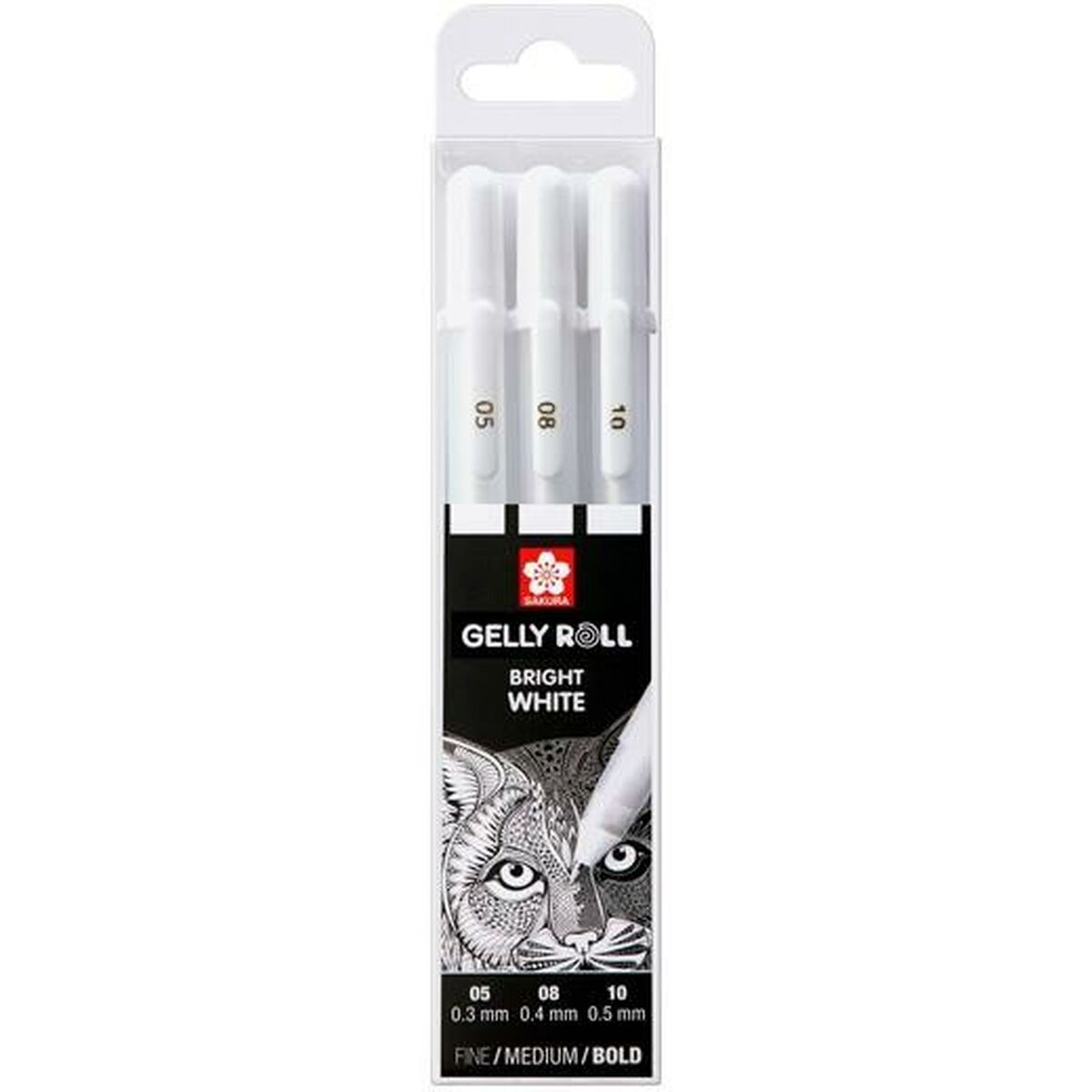 Set of Biros Talens GELLY  White (6 Units)