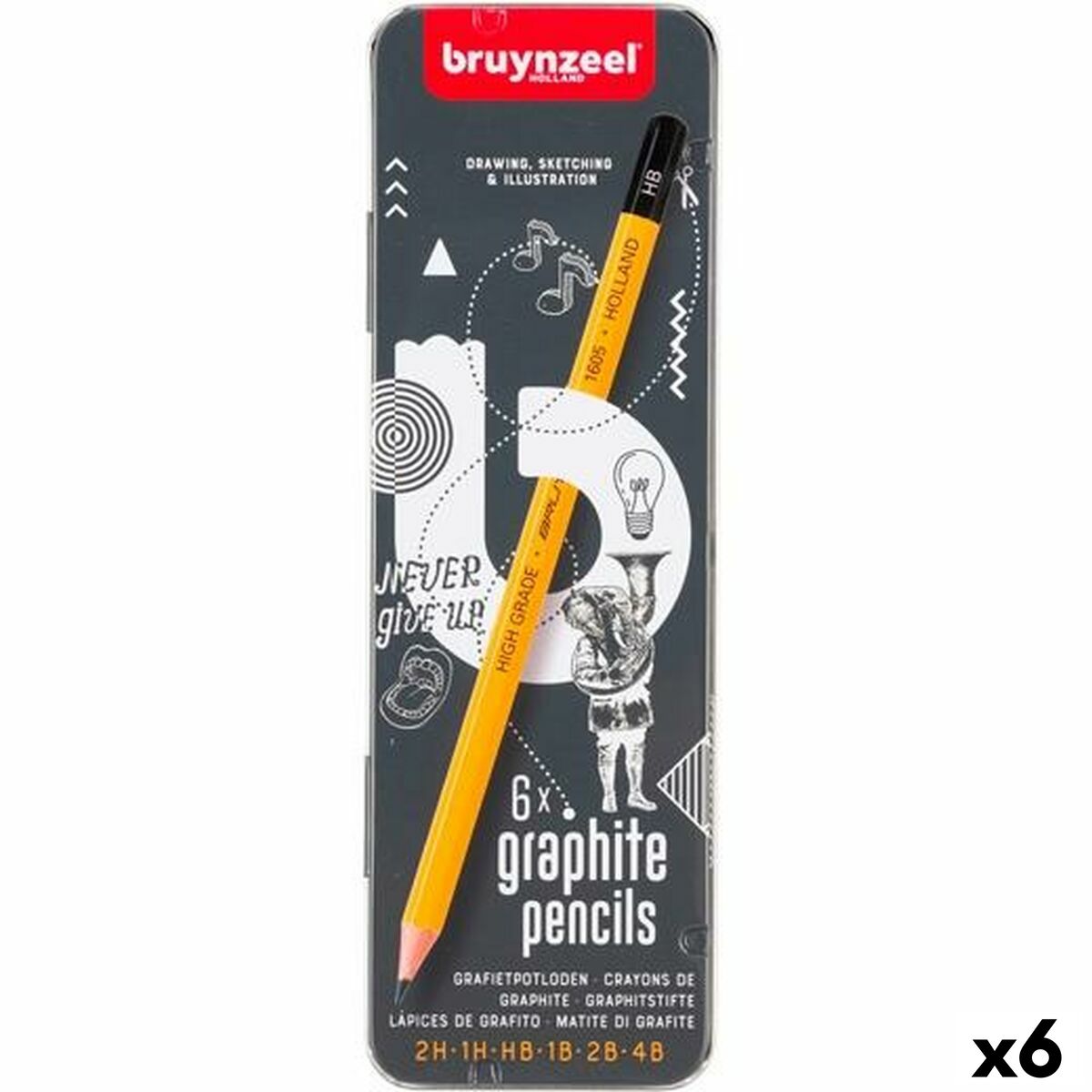 Pencil Set Talens Bruynzeel Burotek 6 Pieces (6 Units) Pencil Set Talens Bruynzeel Burotek 6 Pieces (6 Units)