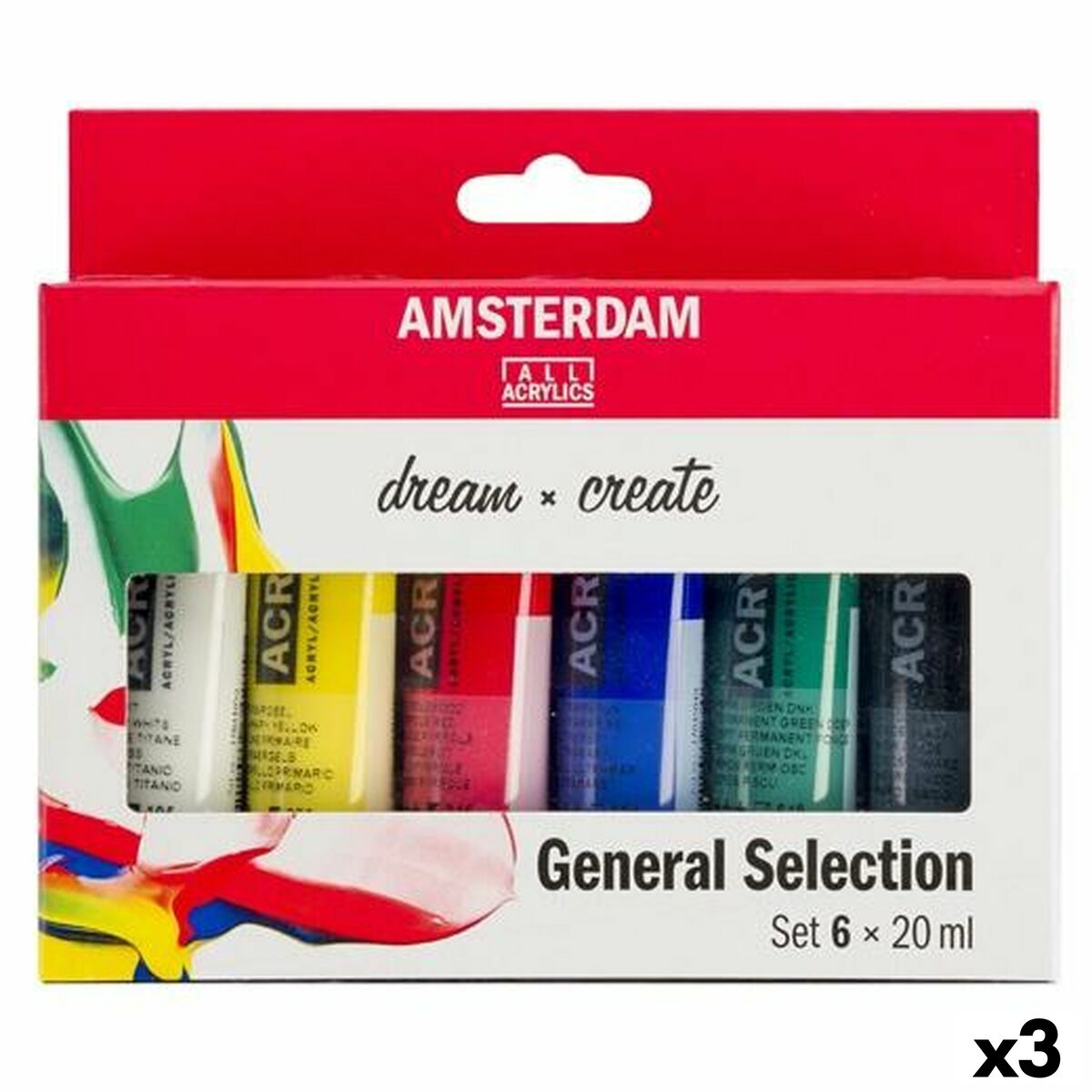 Acrylic Paint Set Talens Amsterdam Dream General Selection Multicolour 20 ml 6 Pieces (3 Units) Acrylic Paint Set Talens Amsterdam Dream General Selection Multicolour 20 ml 6 Pieces (3 Units)