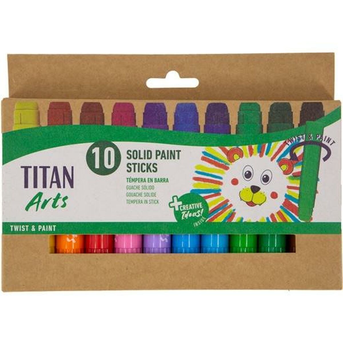 Solid tempera Titan Arts Multicolour 10 Pieces Solid tempera Titan Arts Multicolour 10 Pieces