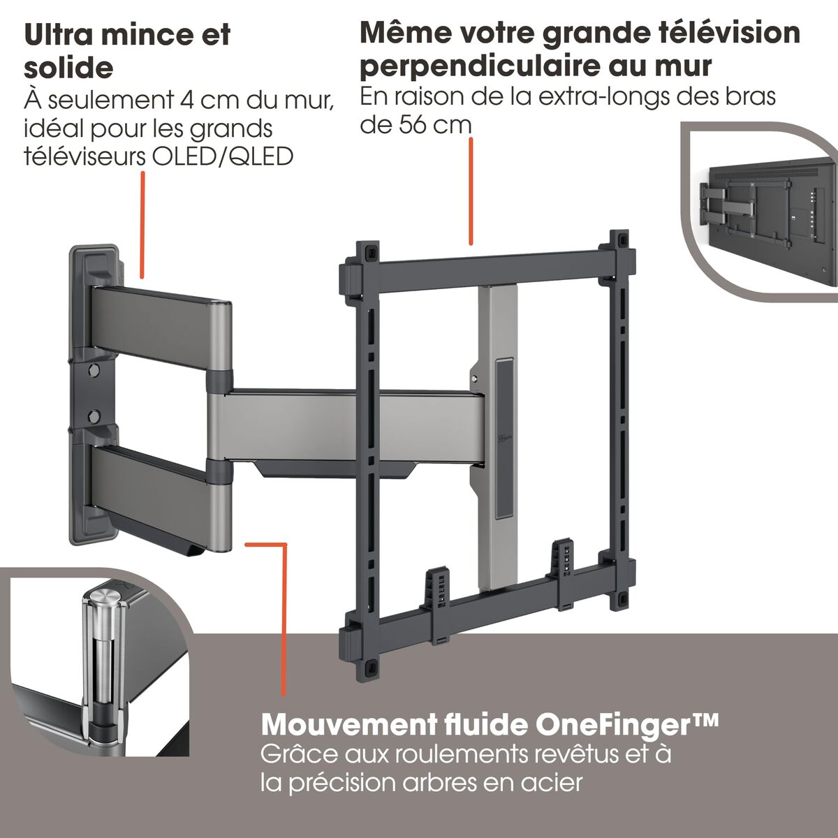 TV Wall Mount with Arm Vogel’s TVM5445   NEGRO 32″ 65″