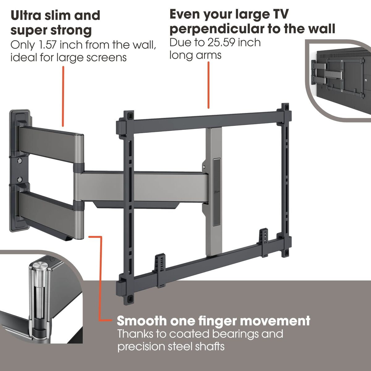 Speaker Stand Vogel’s TVM5645 NEGRO 40″