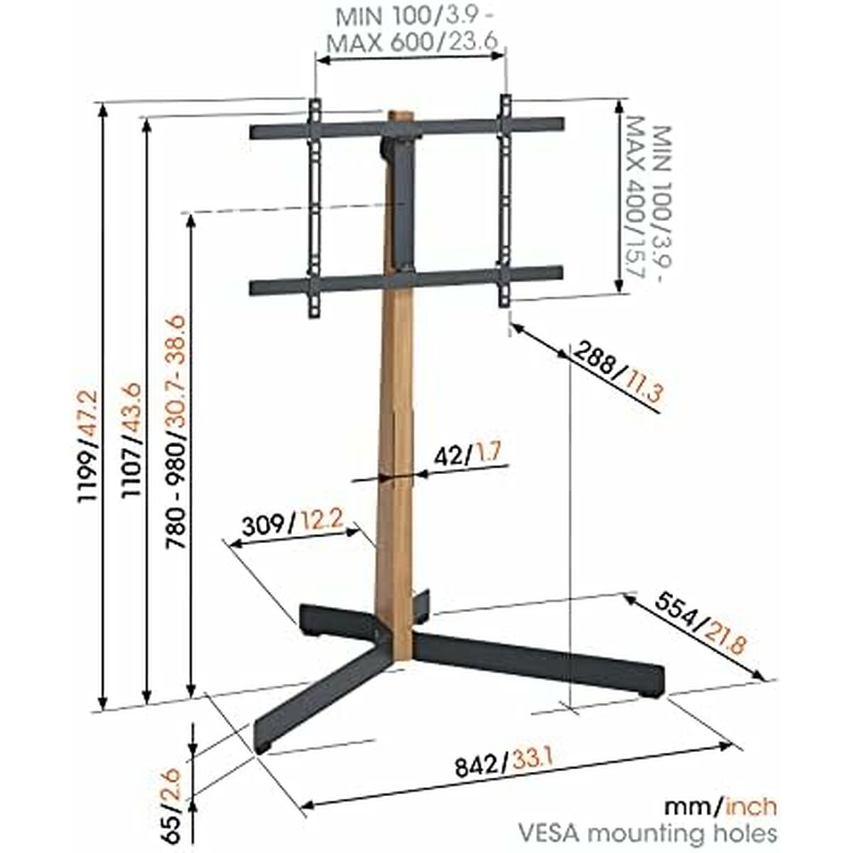 TV Mount Vogel’s TVS3695 NEGRO 40″