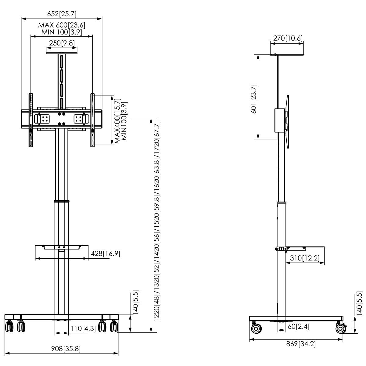 Screen Table Support Vogel’s 7410310 32″ 65″