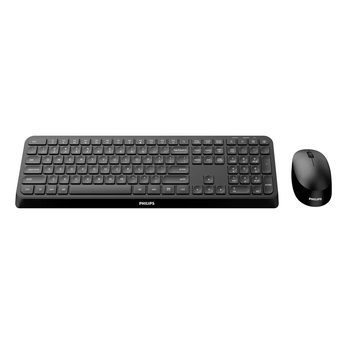 Keyboard and Mouse Philips SPT6307B/16 Black QWERTY