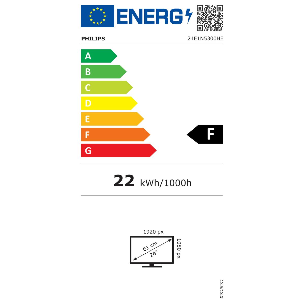 Monitor Philips 24E1N5300HE/00 FHD 23,8″ LED IPS LCD Flicker free 75 Hz 50-60  Hz 23.8″