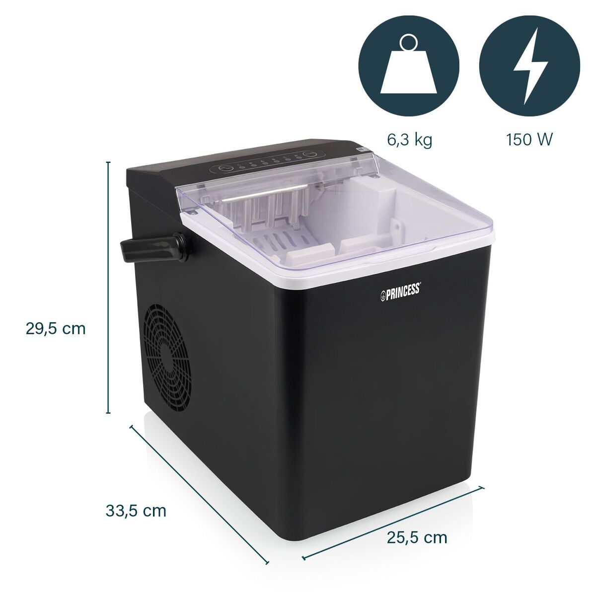 Ice Maker Princess 283098 Black 150 W 12 kg