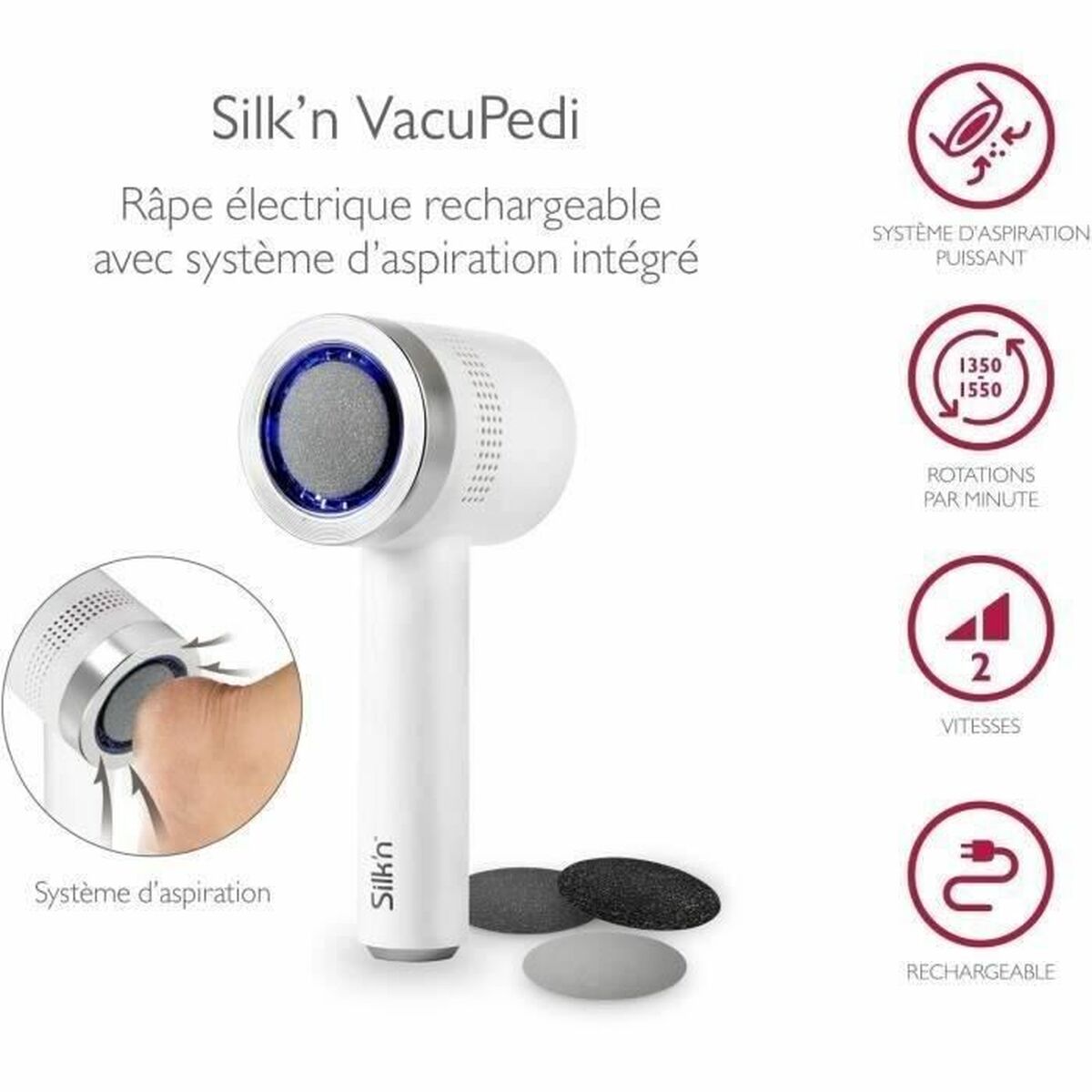 Electric Callus Remover Silkn Vacupedi (5 Units)