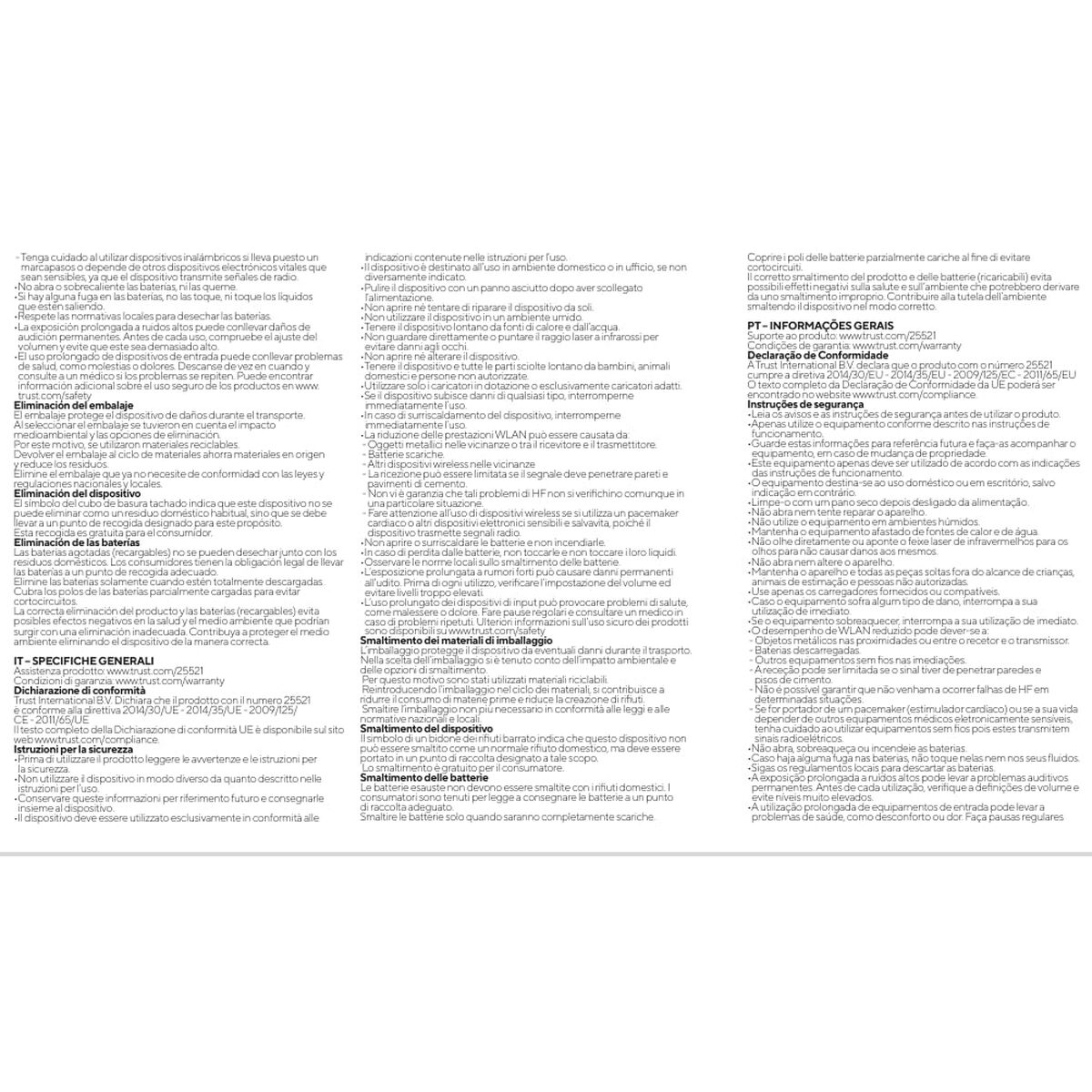 Wall Charger Trust 25522 White 45 W