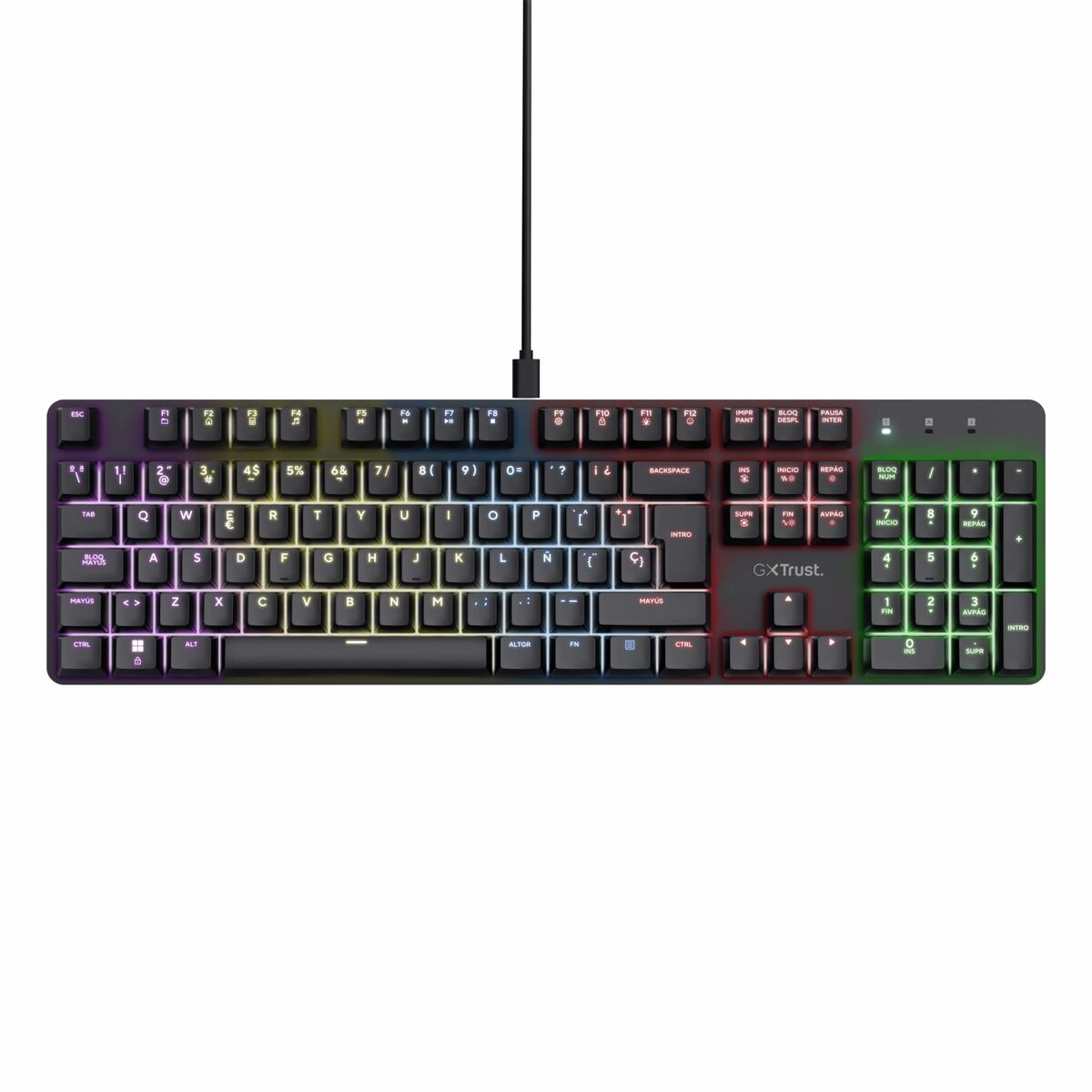 Gaming Keyboard Trust 25682 Black Spanish Qwerty