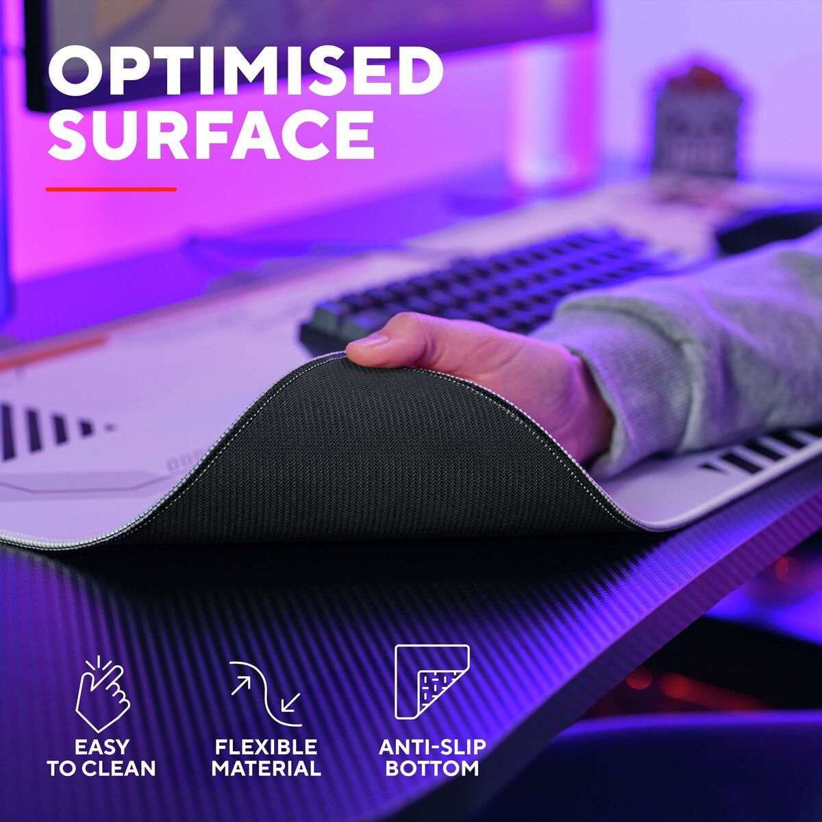 Gaming Mouse Mat Trust 25717 White