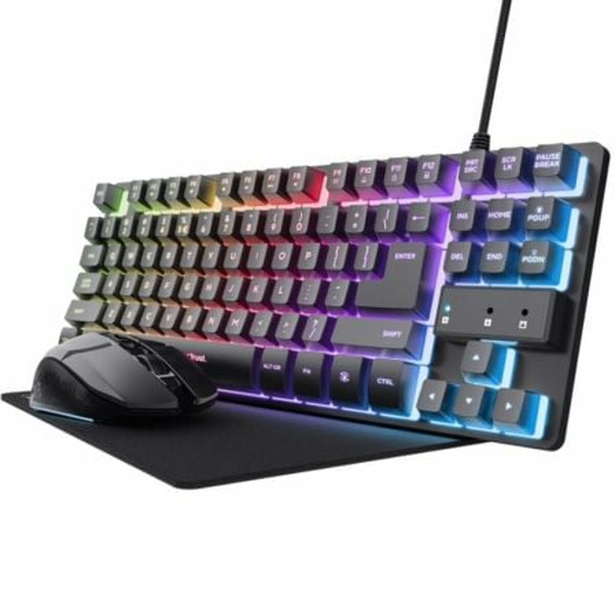 Keyboard with Gaming Mouse Trust 25227 Spanish Qwerty Keyboard with Gaming Mouse Trust 25227 Spanish Qwerty