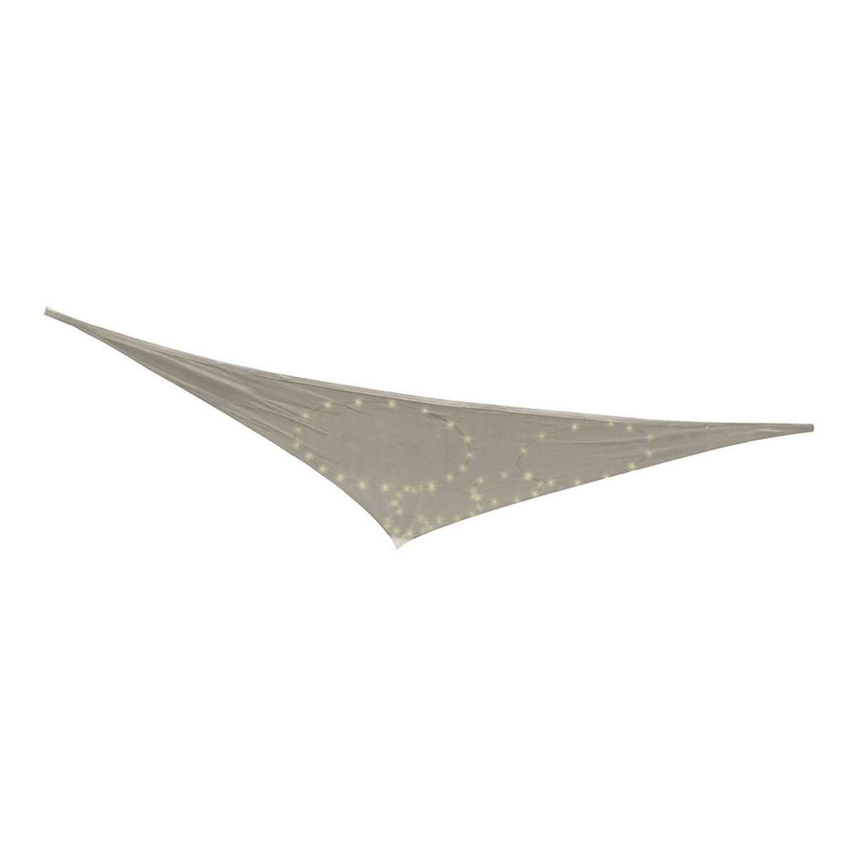 Shade Sail Grey 3 x 3 x 3 m LED Light Exterior Solar Awning