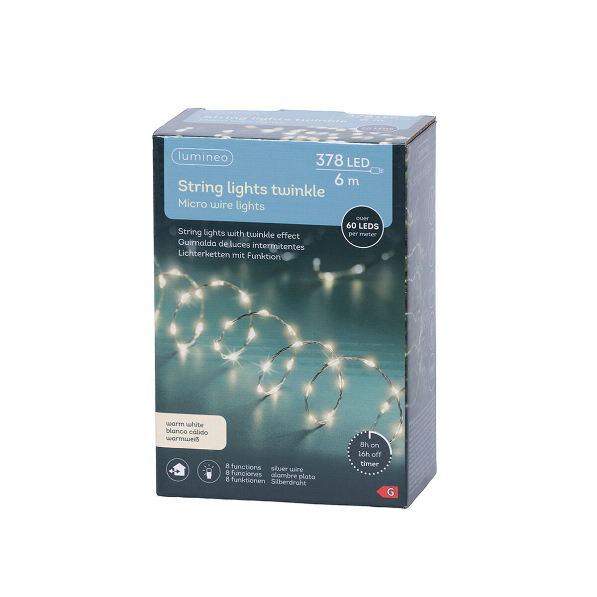 Wreath of LED Lights Lumineo Warm light 6 m