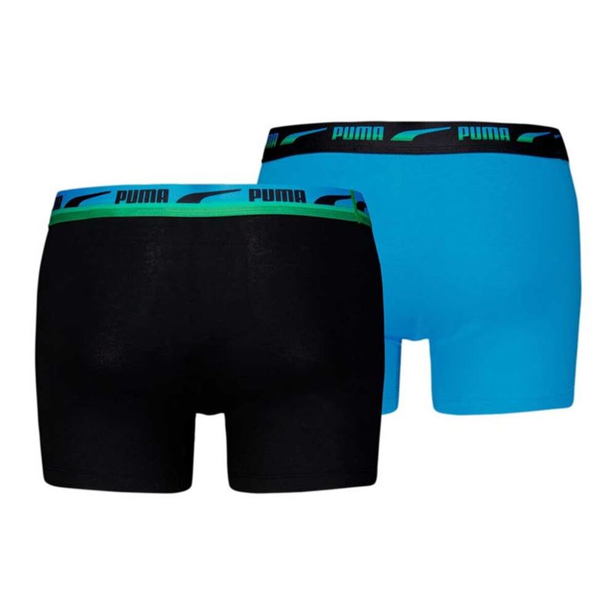 Men’s Boxer Shorts Puma Gradient Waistband 2P Blue Black 2 Pieces