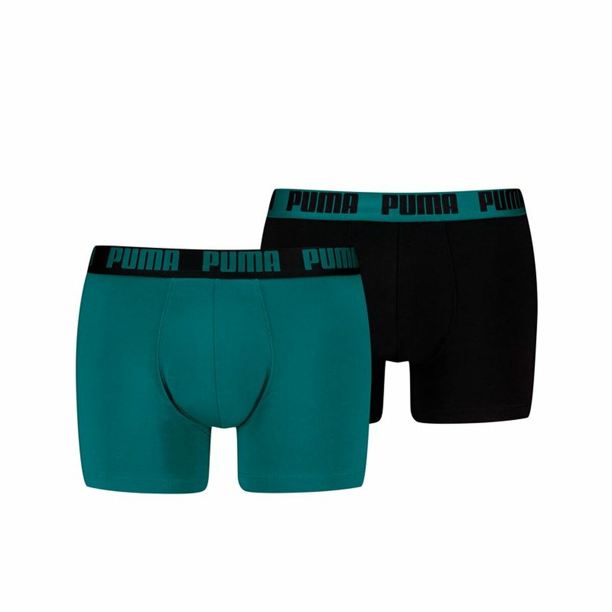 Men’s Boxer Shorts Puma Everyday Basic Black Green Olive 2 Pieces