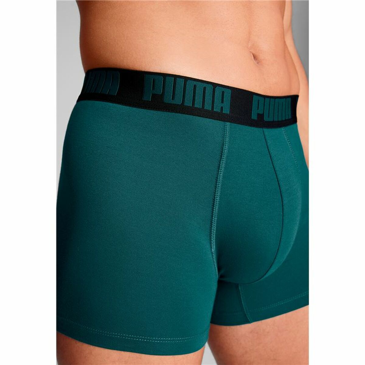 Men’s Boxer Shorts Puma Everyday Basic Black Green Olive 2 Pieces