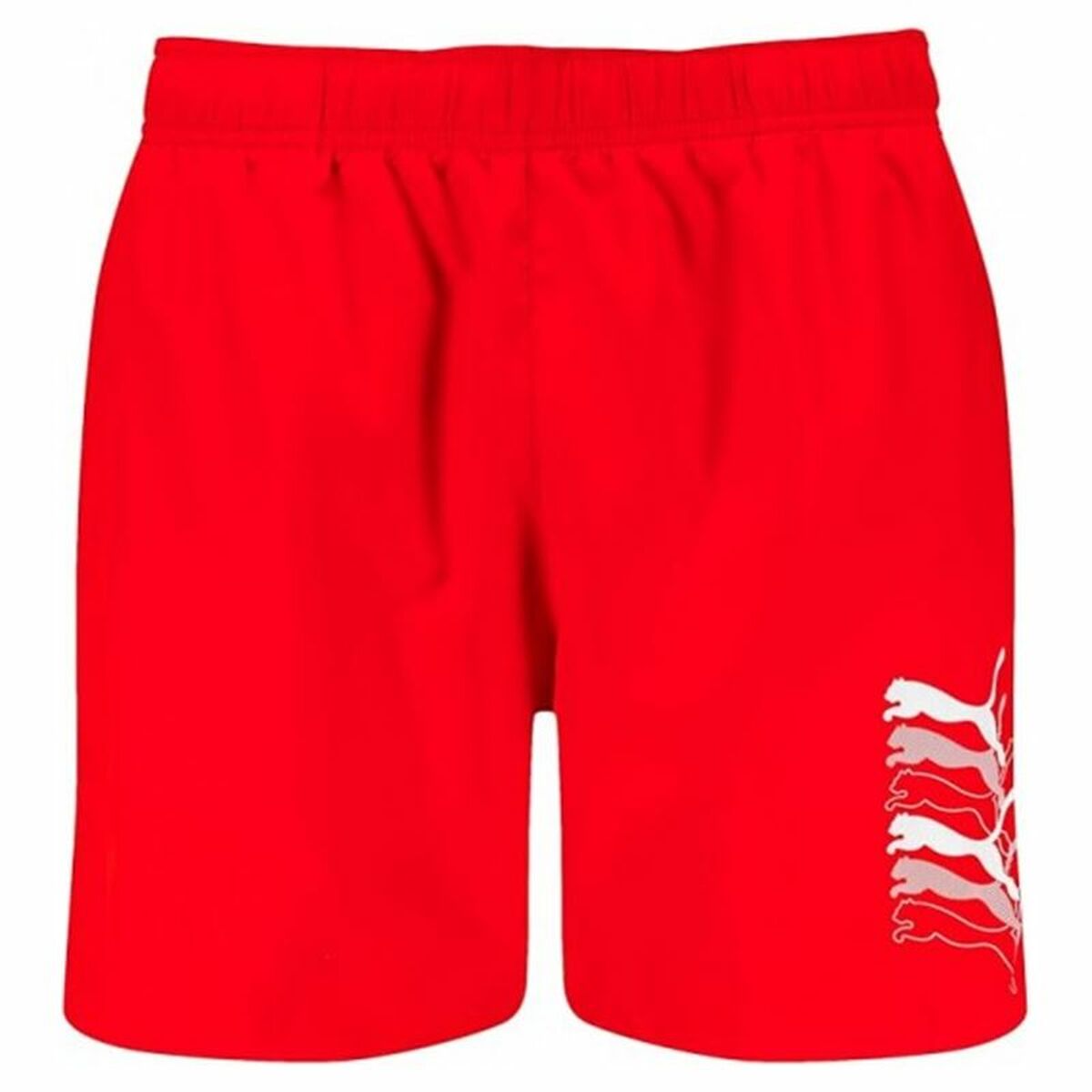 Mens Bathing Costume Puma Swim Cats Mid Red