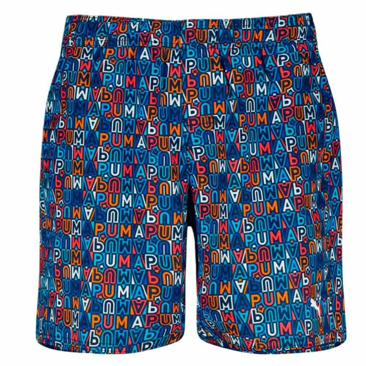 Childrenâs Bathing Costume Puma Printed Mid Shorts 1P Blue Childrenâs Bathing Costume Puma Printed Mid Shorts 1P Blue