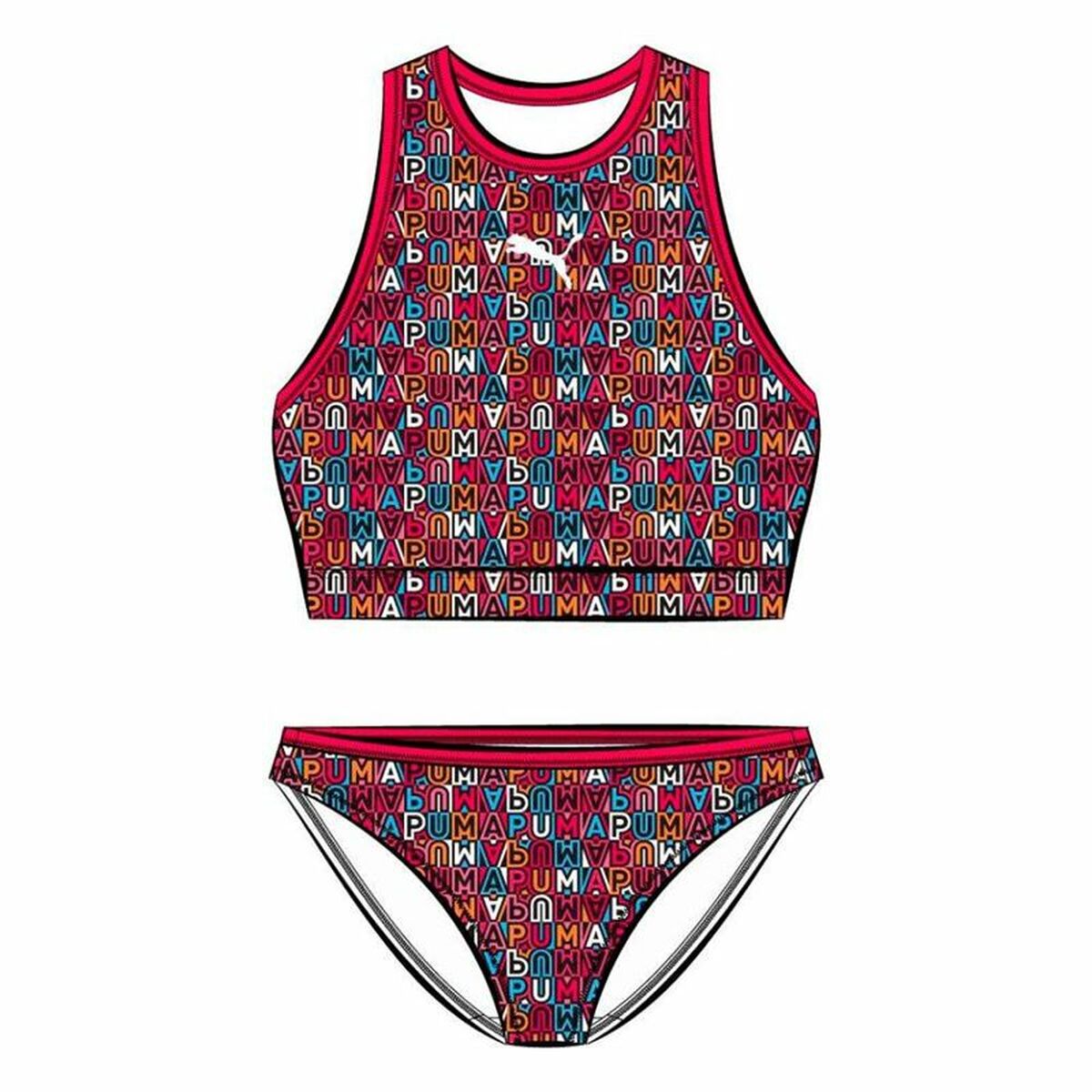 Bikini Bottoms For Girls Puma Printed Set Red
