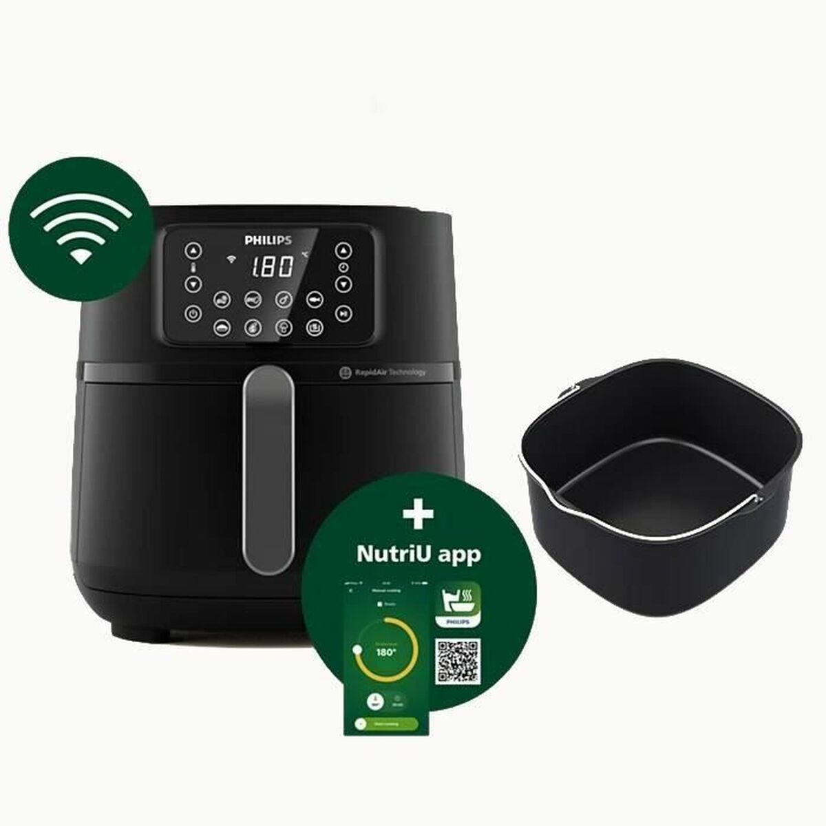 Air Fryer Philips HD9285/93 Black Grey