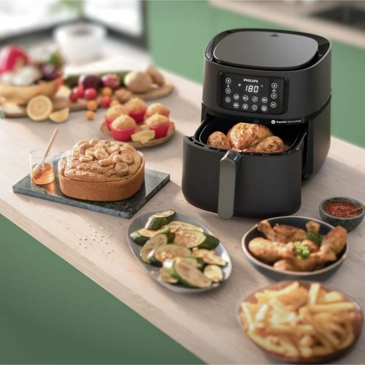 Air Fryer Philips HD9285/93 Black Grey