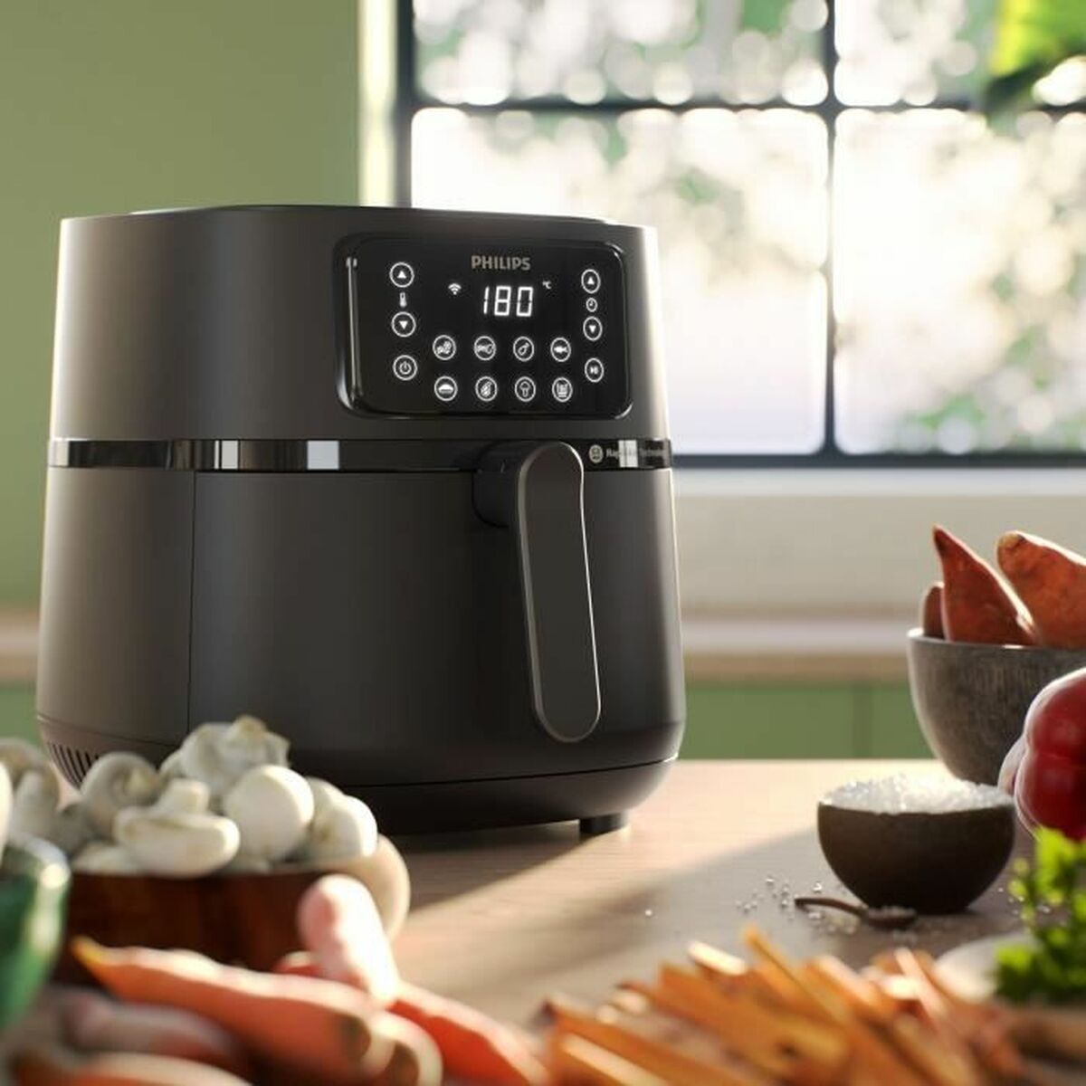 Air Fryer Philips HD9285/93 Black Grey