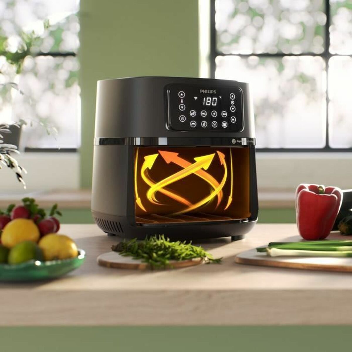 Air Fryer Philips HD9285/93 Black Grey
