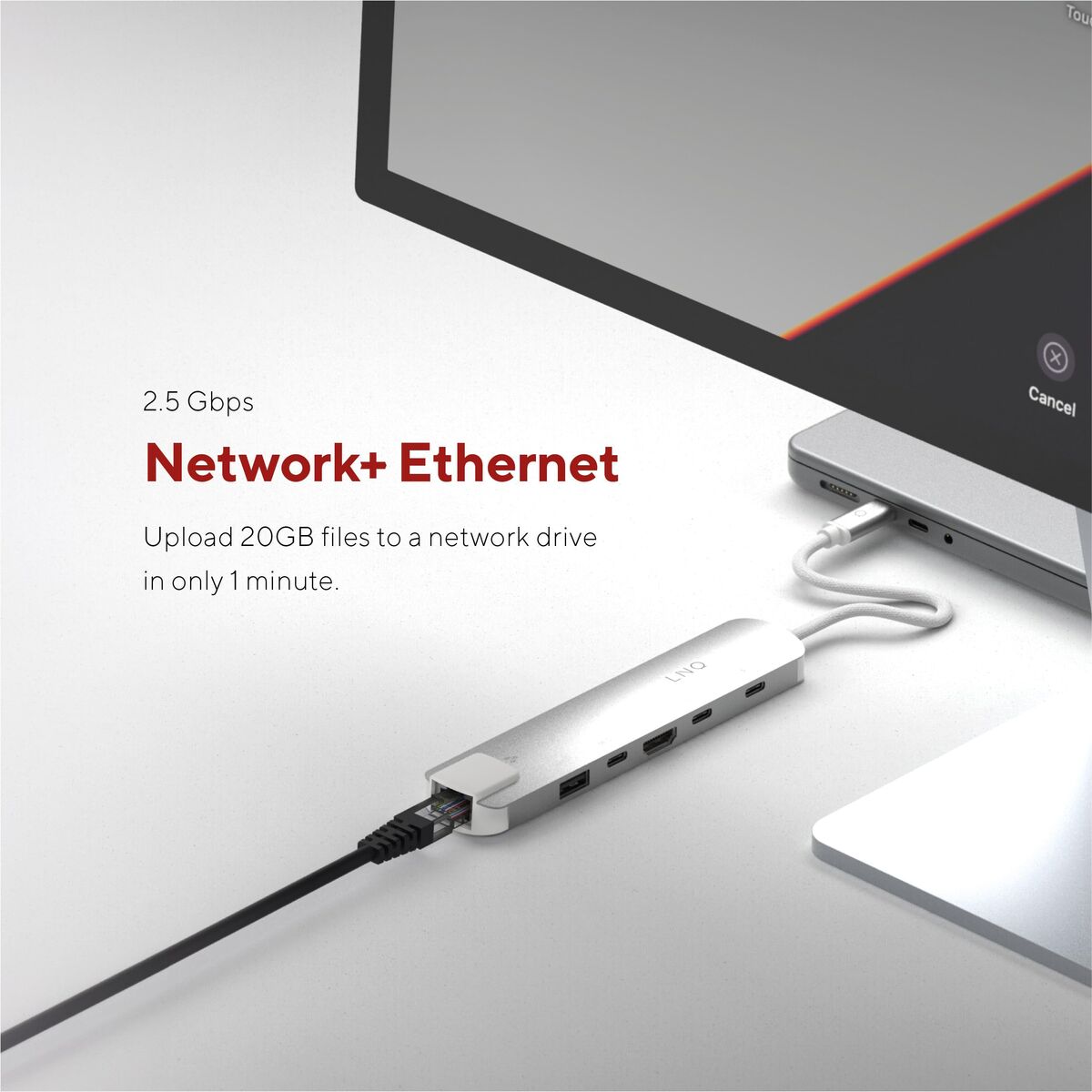 USB Hub Linq Byelements LQ49061 White Grey