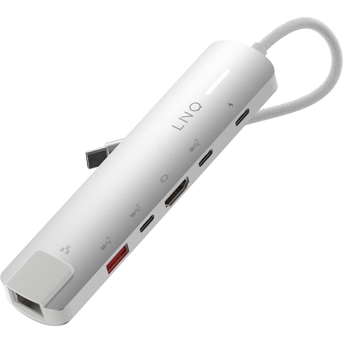USB Hub Linq Byelements LQ49061 White Grey
