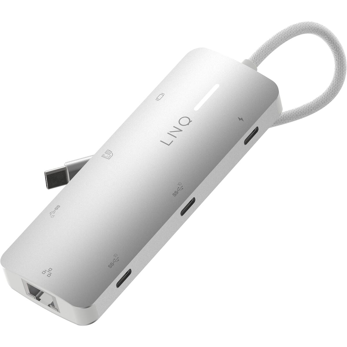 USB Hub Linq Byelements LQ49081 White Grey