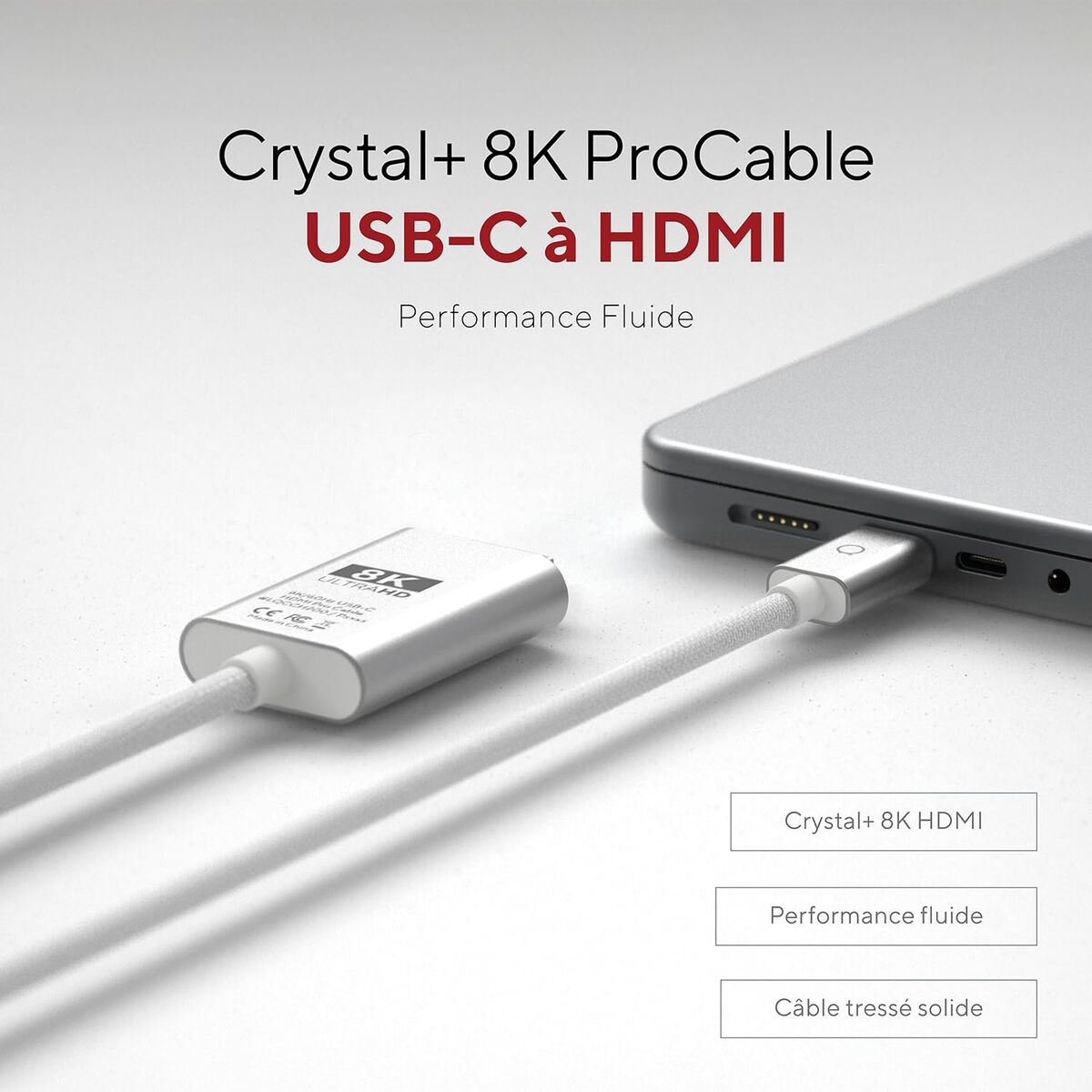 USB Cable Linq Byelements LQCCH200 Grey 2 m