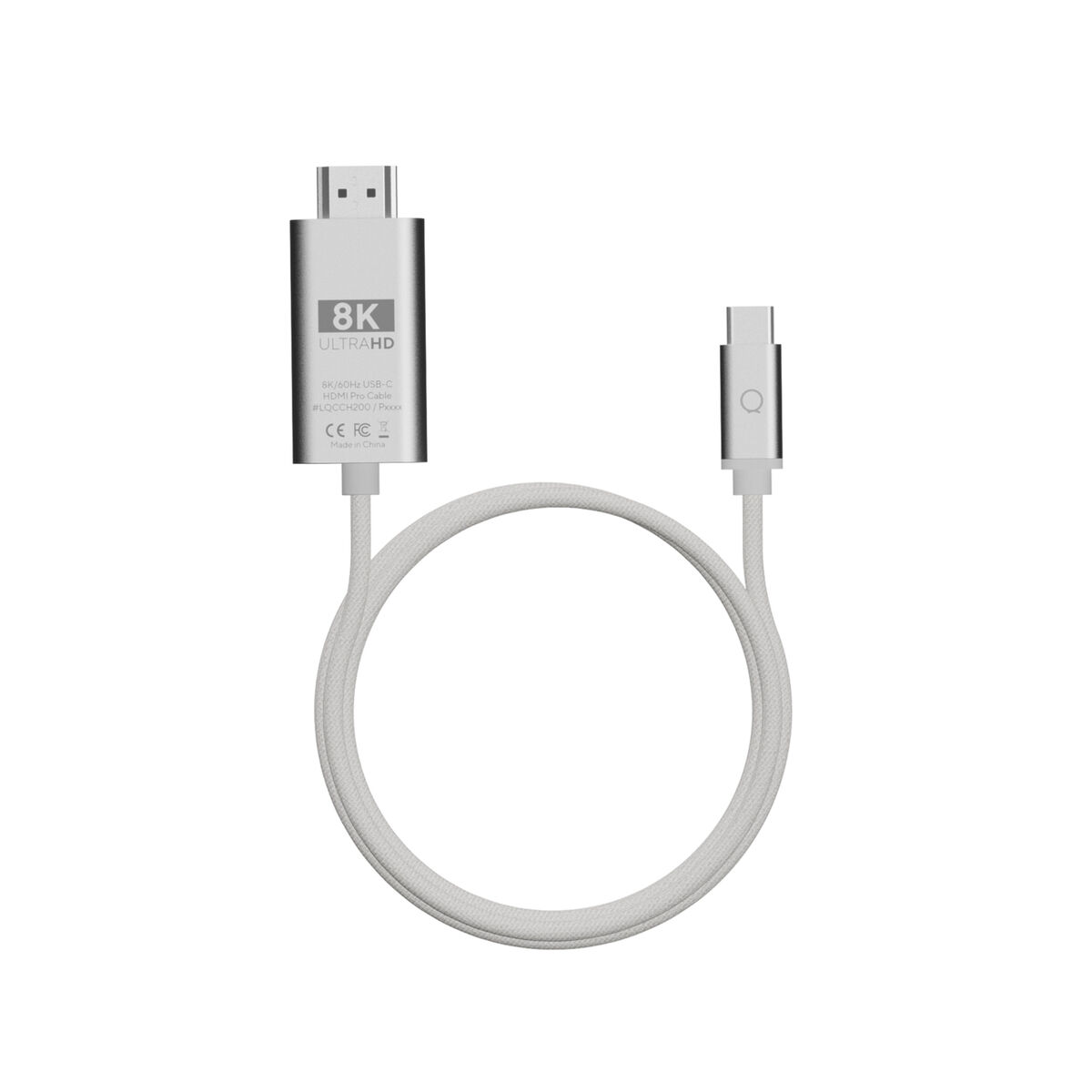 USB Cable Linq Byelements LQCCH200 Grey 2 m
