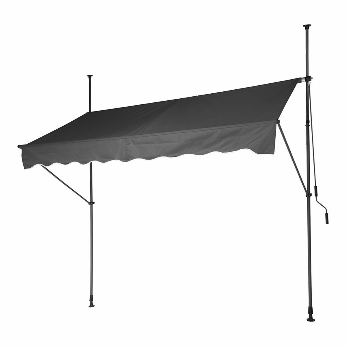 Awning Adjustable Grey Polyester 250 x 120 cm Awning Adjustable Grey Polyester 250 x 120 cm