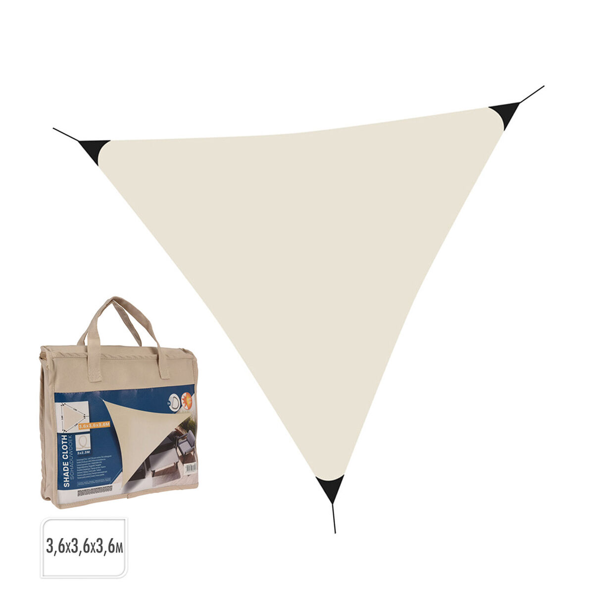 Awning Lifetime Cream Triangular 3,6 x 3,6 x 3,6 m Awning Lifetime Cream Triangular 3,6 x 3,6 x 3,6 m