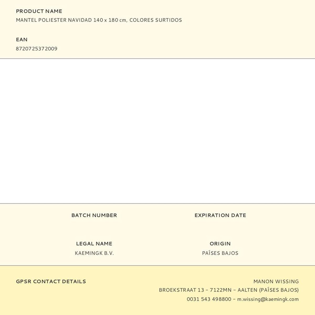 Tablecloth Decoris Christmas 140 x 180 cm