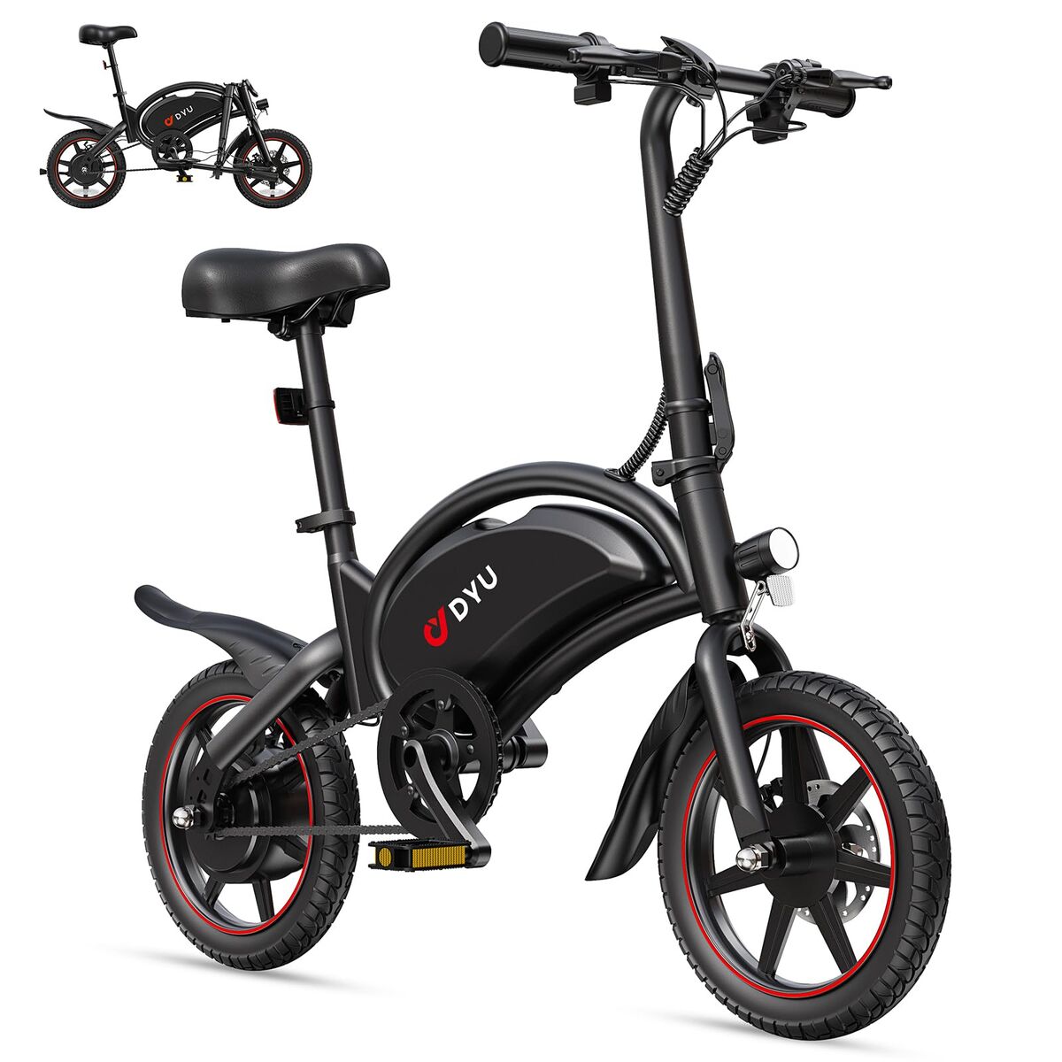 Electric Bike DYU DYU-D3S-001 Black 250 W 10 Ah 14″ Electric Bike DYU DYU-D3S-001 Black 250 W 10 Ah 14″